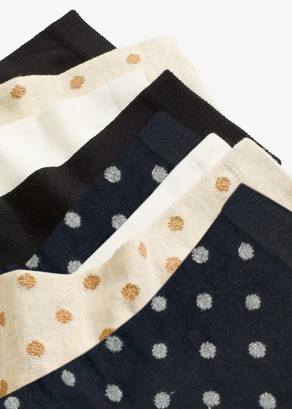 Strumpor med Lurex och ekologisk bomull (8-pack), bonprix