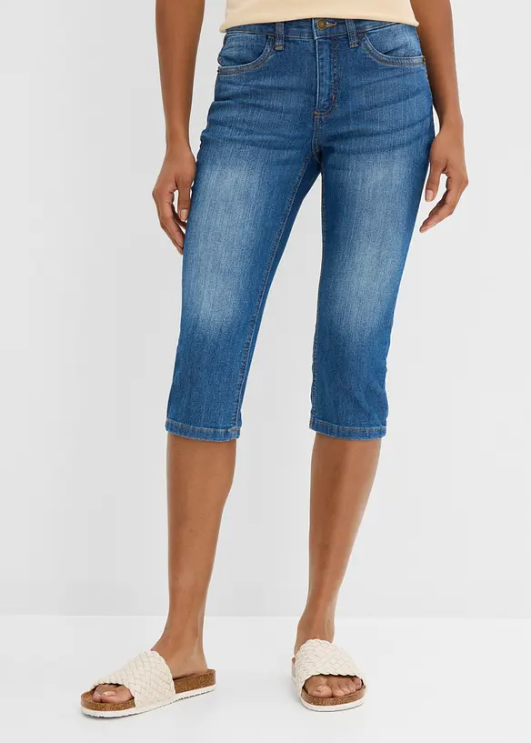Slim Capri Jeans Mid Waist, bonprix