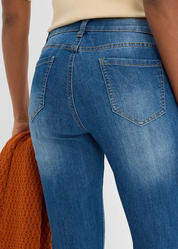 Slim Capri Jeans Mid Waist, bonprix