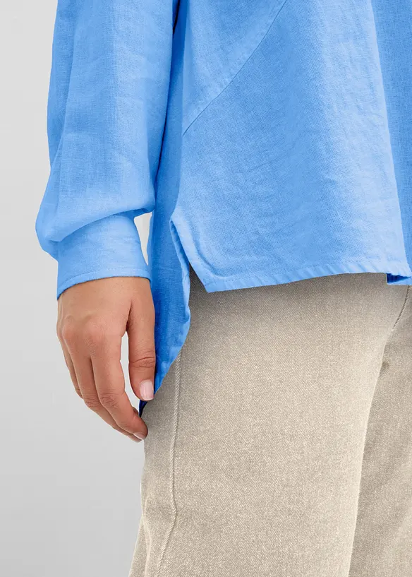 Oversizeblus av linnemix, bonprix