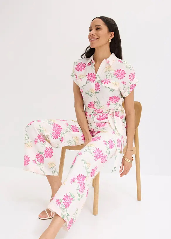 Jumpsuit i f&ouml;ljsam viskosmix, bonprix