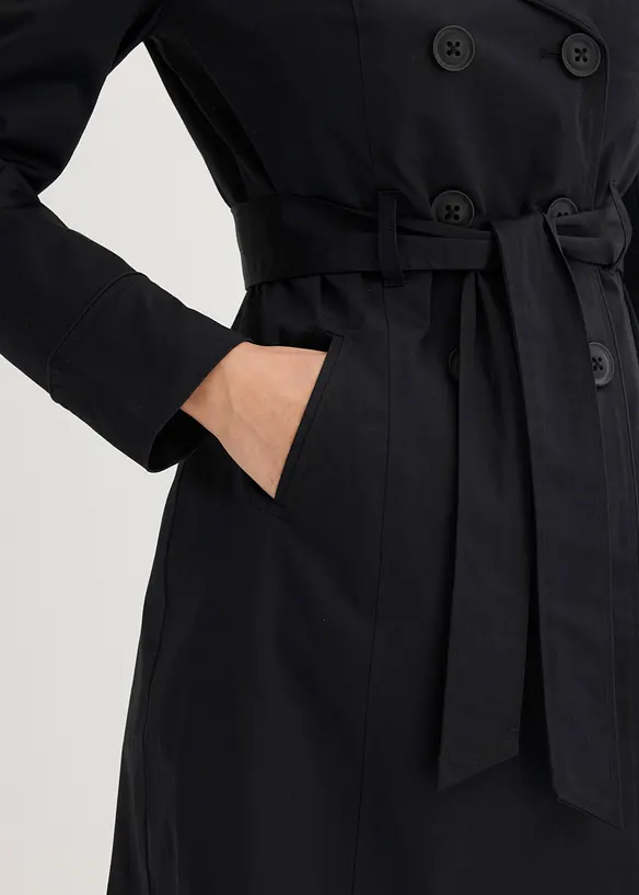 Trenchcoat av bomull, bonprix