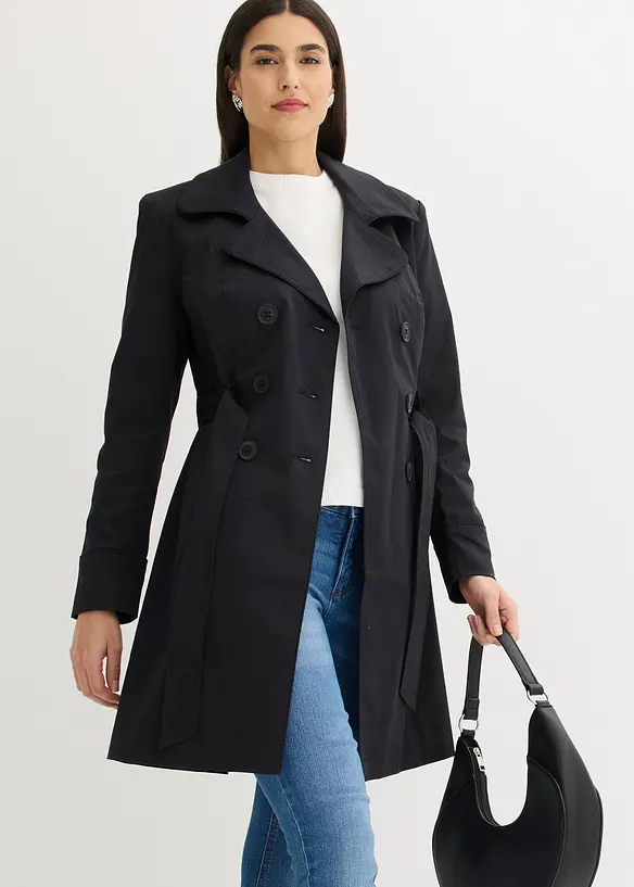 Trenchcoat av bomull, bonprix
