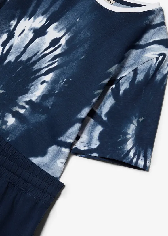 T-shirt och jerseyshorts i ekologisk bomull (2 delar), bonprix