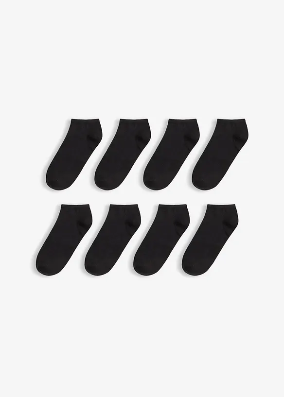 Ankelstrumpor med ekologisk bomull (8-pack), bonprix