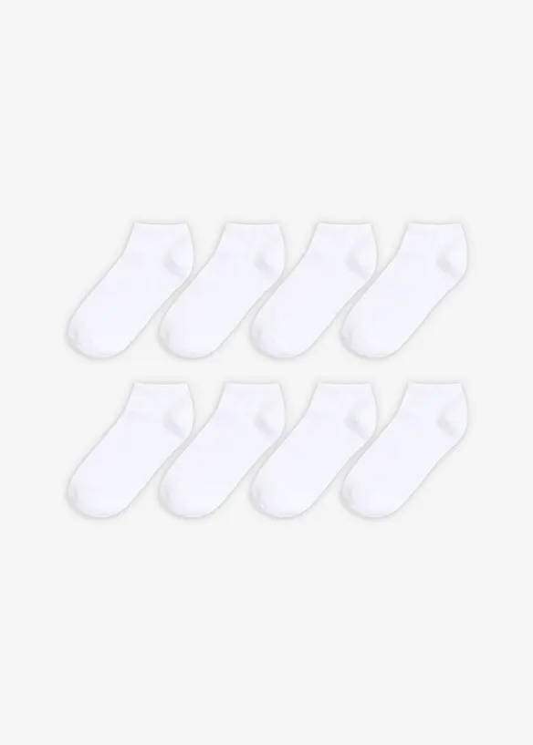 Ankelstrumpor med ekologisk bomull (8-pack), bonprix