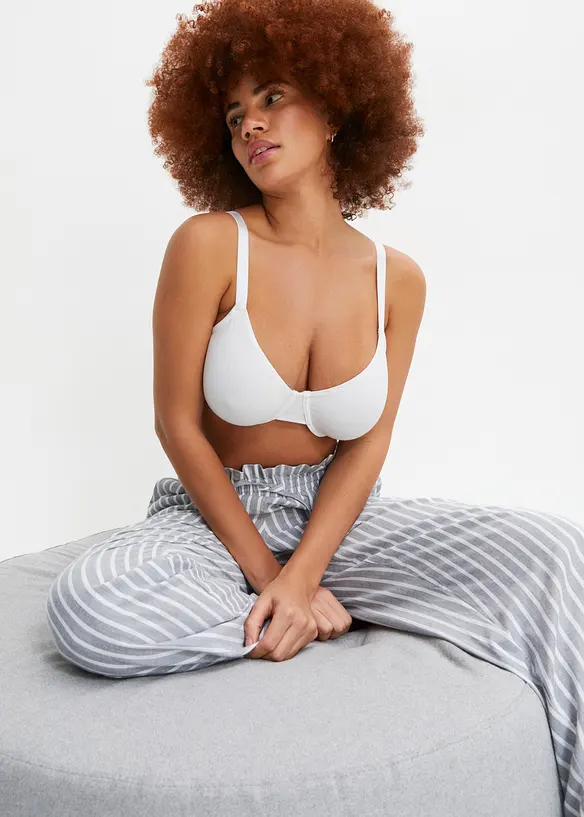 T-shirtbeh&aring; med bygel, ekologisk bomull (3-pack), bonprix