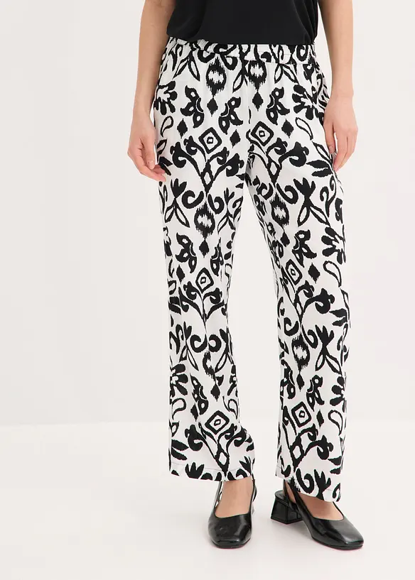 Vid byxa i b&ouml;ljande viskos, bonprix