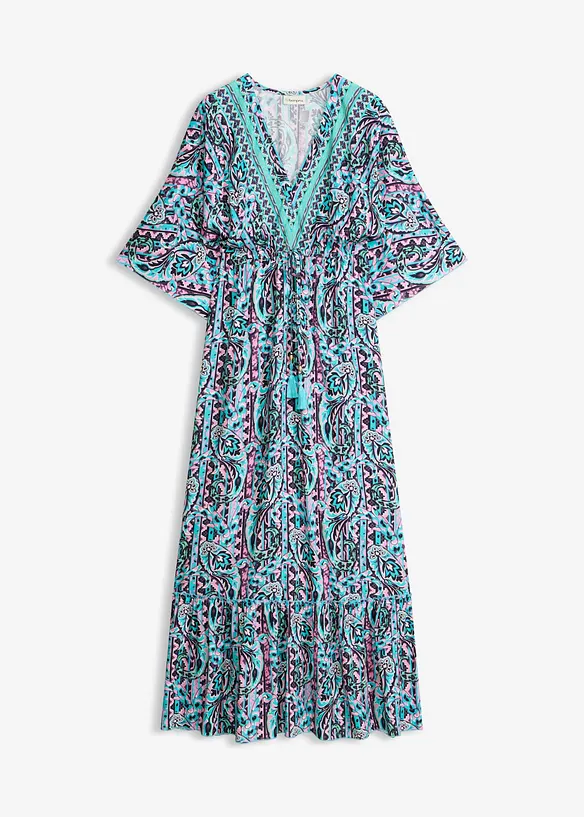 M&ouml;nstrad maxikl&auml;nning av viskos med mjukt fall, bonprix