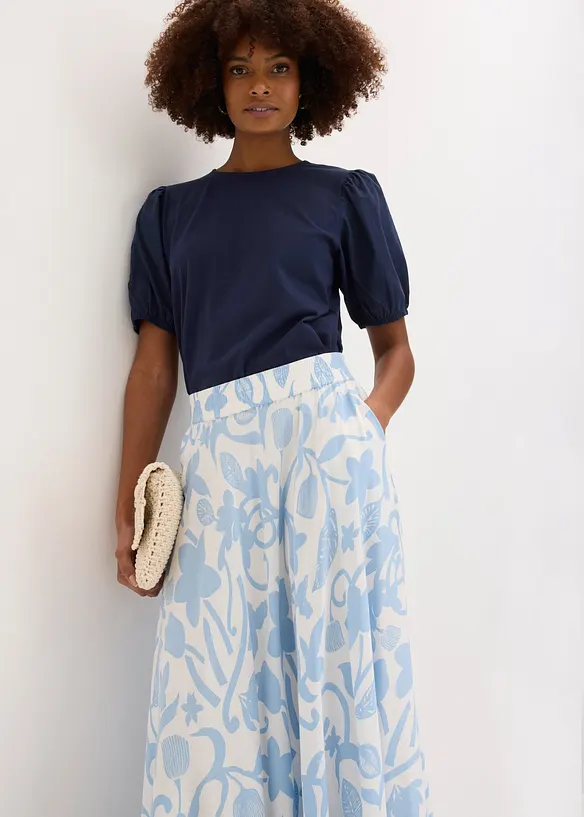 Maxikjol i f&ouml;ljsam viskos, bonprix