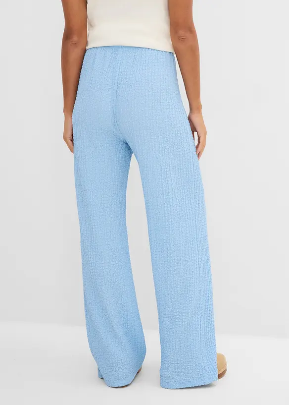 Vid byxa av kr&auml;pp med struktur, bonprix