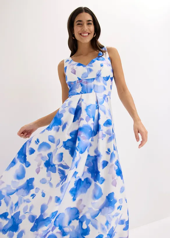 Kl&auml;nning av glansig satin, bonprix