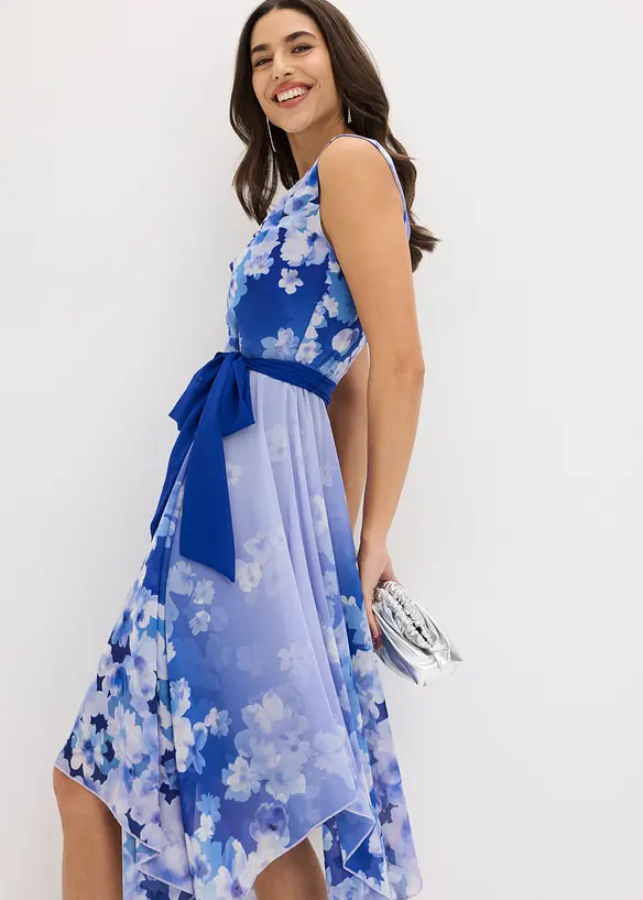 Chiffongkl&auml;nning med flikig nederkant och knytband, bonprix