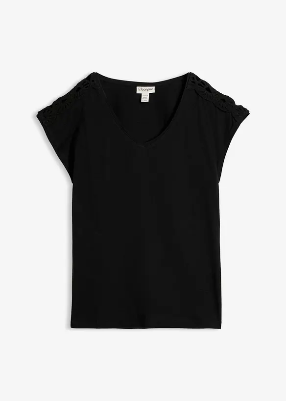 Topp med virkad inf&auml;llning, bonprix