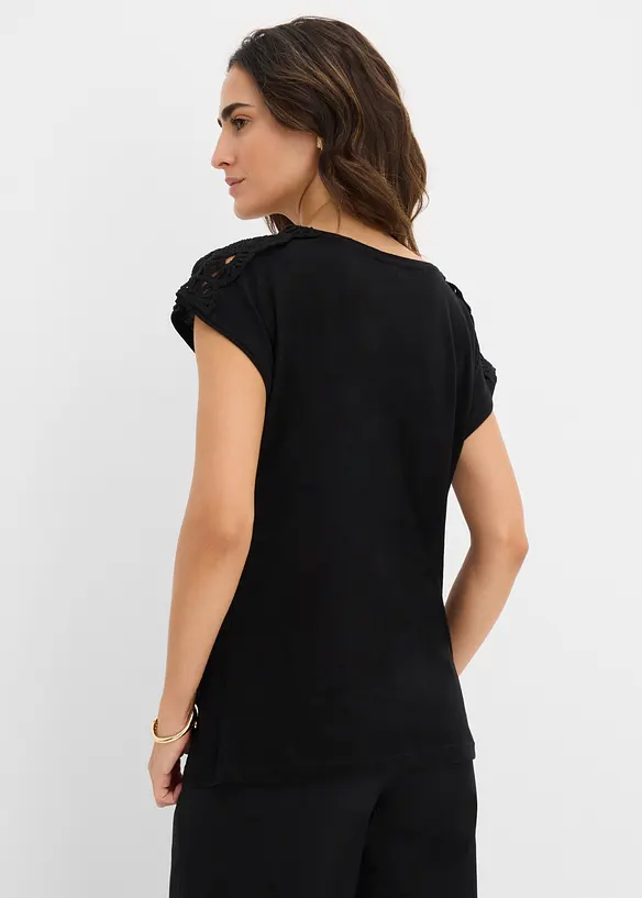 Topp med virkad inf&auml;llning, bonprix