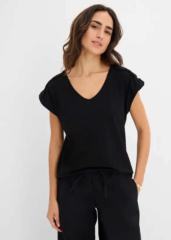 Topp med virkad inf&auml;llning, bonprix