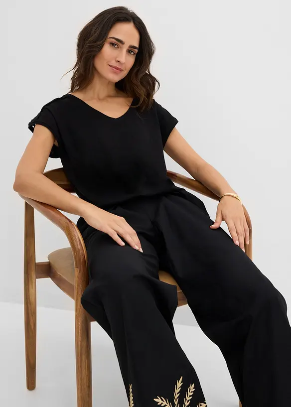 Topp med virkad inf&auml;llning, bonprix