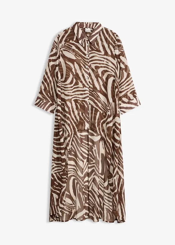 L&aring;ng blus i chiffong, bonprix