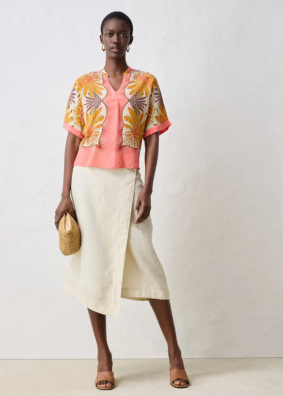 Blustunika med sidenandel, bonprix