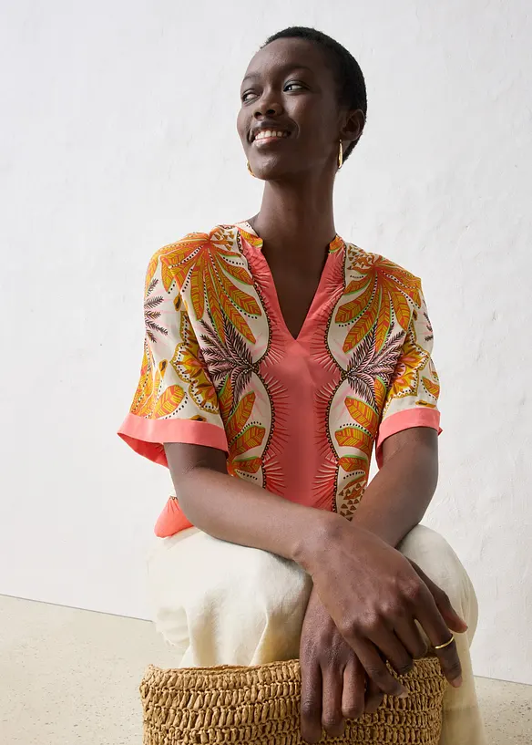 Blustunika med sidenandel, bonprix