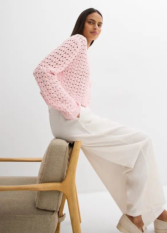 H&aring;lm&ouml;nstrad cardigan, bonprix