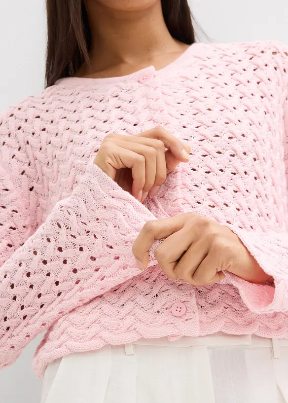 H&aring;lm&ouml;nstrad cardigan, bonprix