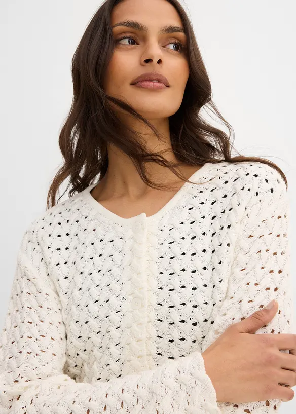 H&aring;lm&ouml;nstrad cardigan, bonprix