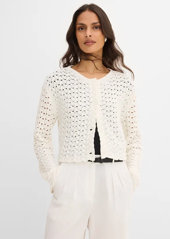 H&aring;lm&ouml;nstrad cardigan, bonprix