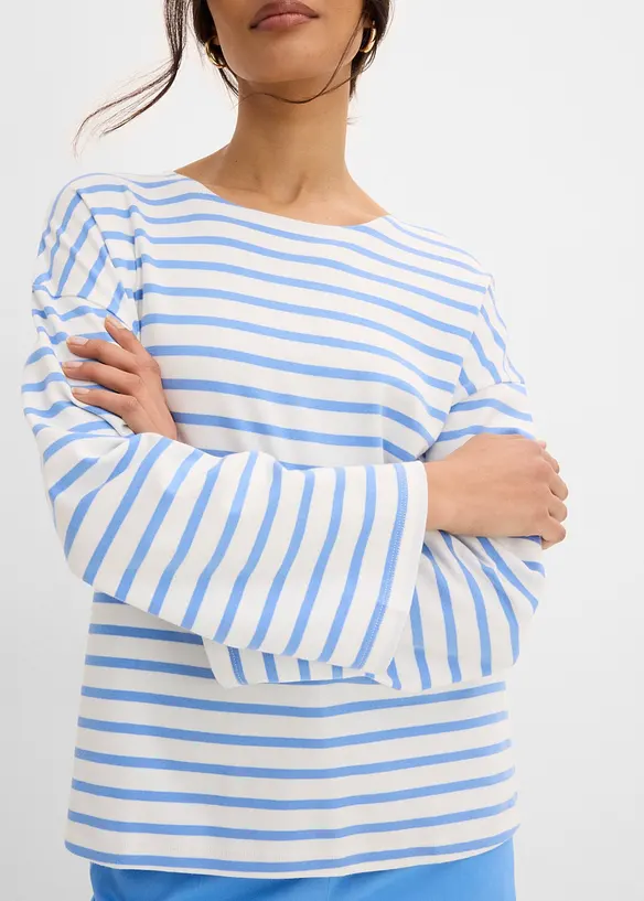 L&aring;ng&auml;rmad topp i ekologisk bomull, bonprix