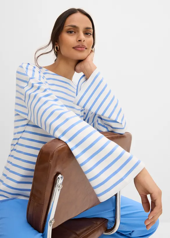 L&aring;ng&auml;rmad topp i ekologisk bomull, bonprix