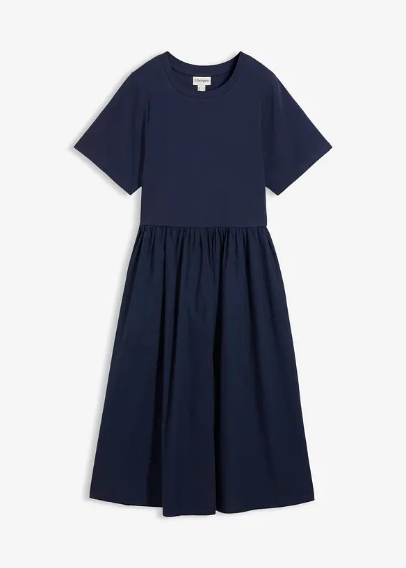 Mellanl&aring;ng kl&auml;nning i ren bomull, bonprix