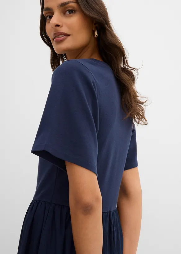 Mellanl&aring;ng kl&auml;nning i ren bomull, bonprix