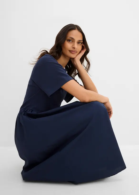 Mellanl&aring;ng kl&auml;nning i ren bomull, bonprix