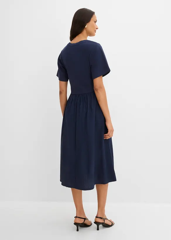 Mellanl&aring;ng kl&auml;nning i ren bomull, bonprix