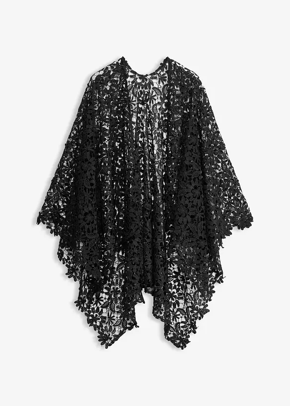 Poncho i virkad spets, bonprix