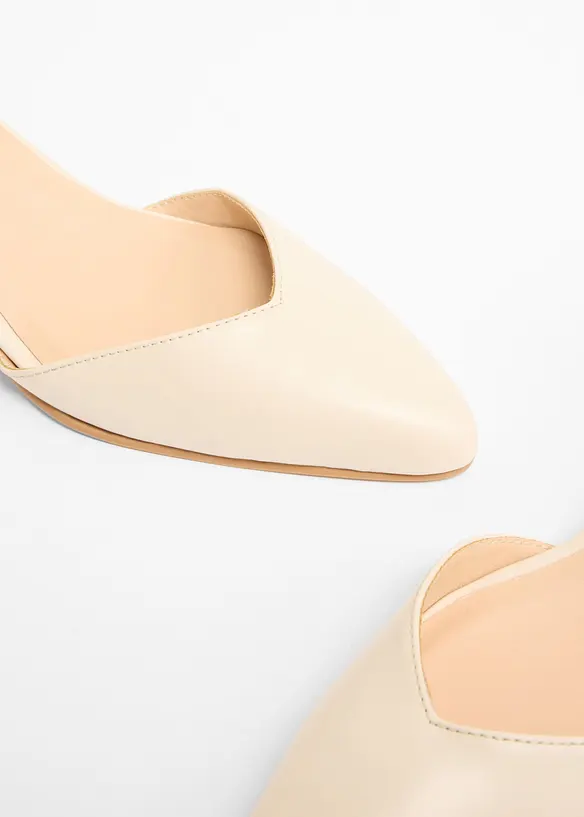 Pumps med remmar och l&aring;g klack, bonprix