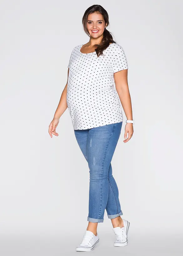 Prickig mammatopp i ekologisk bomull (2-pack), bonprix