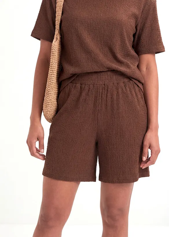 Dra p&aring;-shorts av kr&auml;pp, bonprix