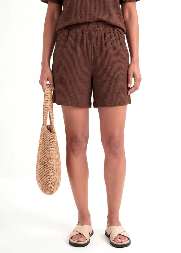 Dra p&aring;-shorts av kr&auml;pp, bonprix
