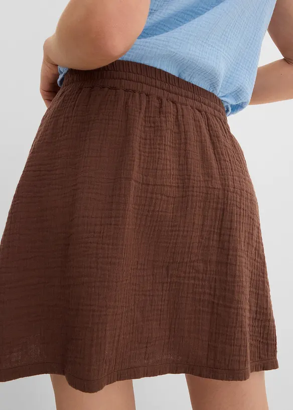 Byxkjol av bomullsmuslin, bonprix