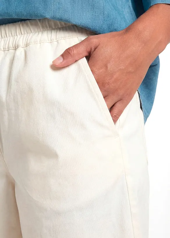 Papertouch-shorts av bomull, bonprix