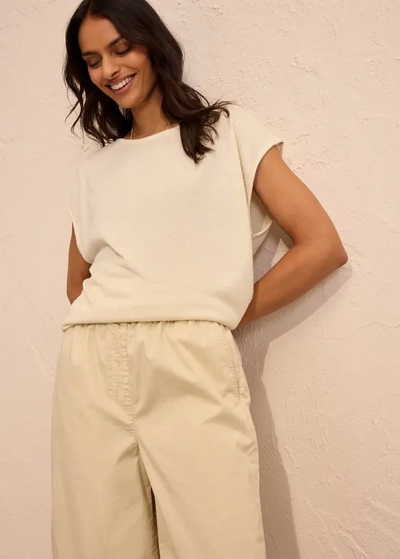 Papertouch-shorts av bomull, bonprix