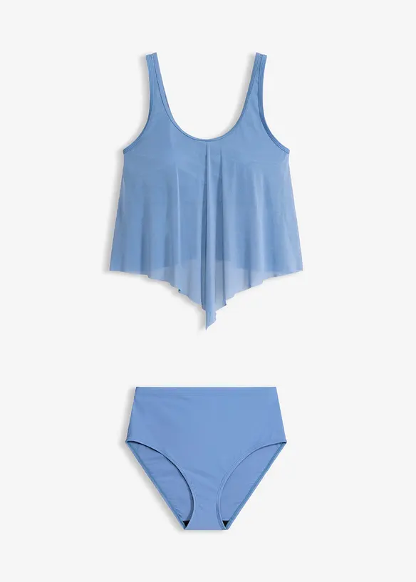 Tankini med transparent mesh (2 delar), bonprix