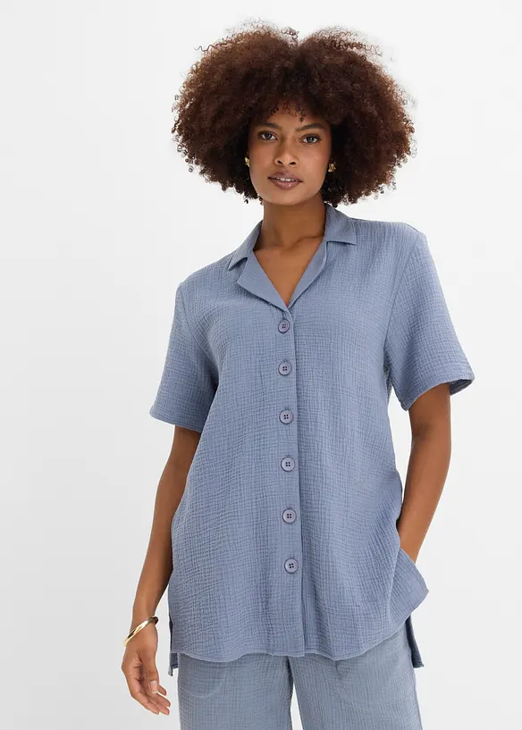 Skjortblus av muslin, bonprix