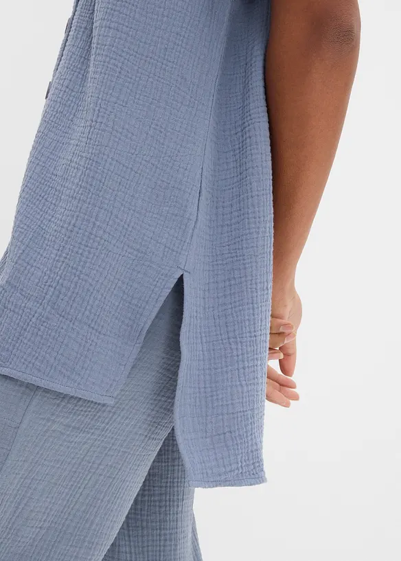 Skjortblus av muslin, bonprix