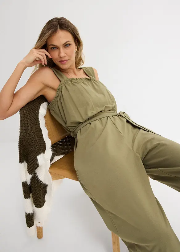 Jerseyjumpsuit av bomullsmix, bonprix