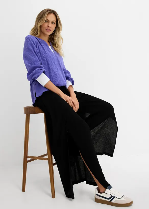 Byxa i mjuk viskos, bonprix