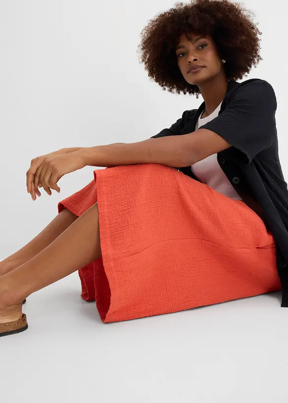 Capribyxa i mjuk muslin, bonprix