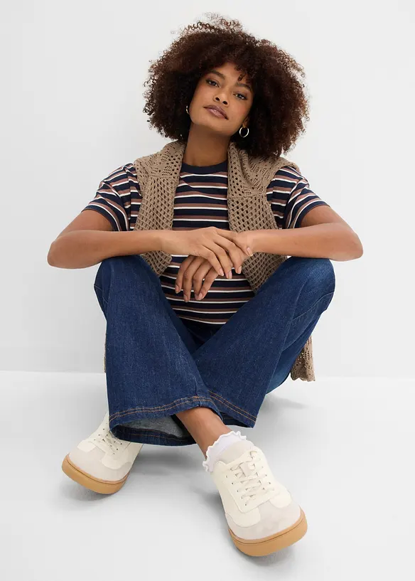 Bootcut Jeans High Waist, med bekv&auml;m midja, bonprix