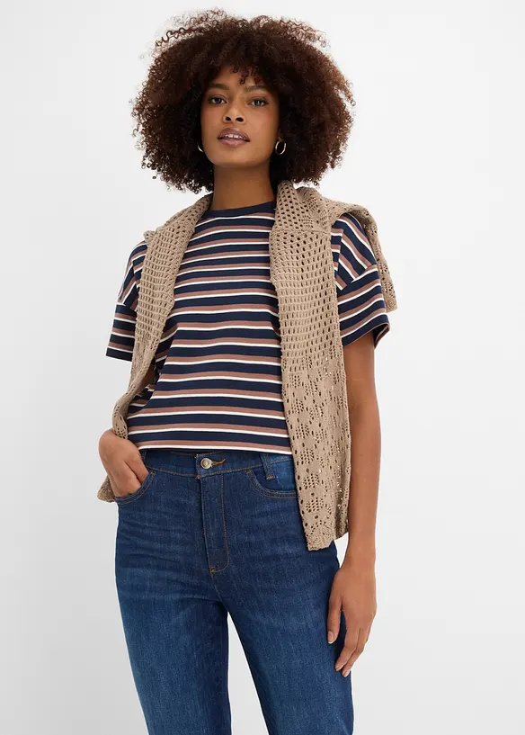 Bootcut Jeans High Waist, med bekv&auml;m midja, bonprix